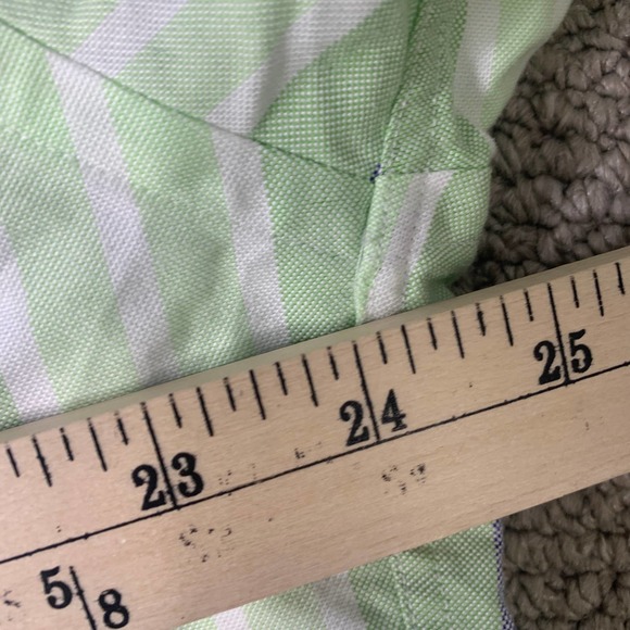 Brooks Brothers Mens‎ Shirt Size Large Green Striped Supima Cotton Button Down - Picture 8 of 11